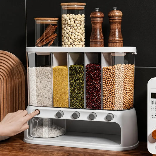 Grainara | Airtight Clear Food Storage Container with Five Compartments 0