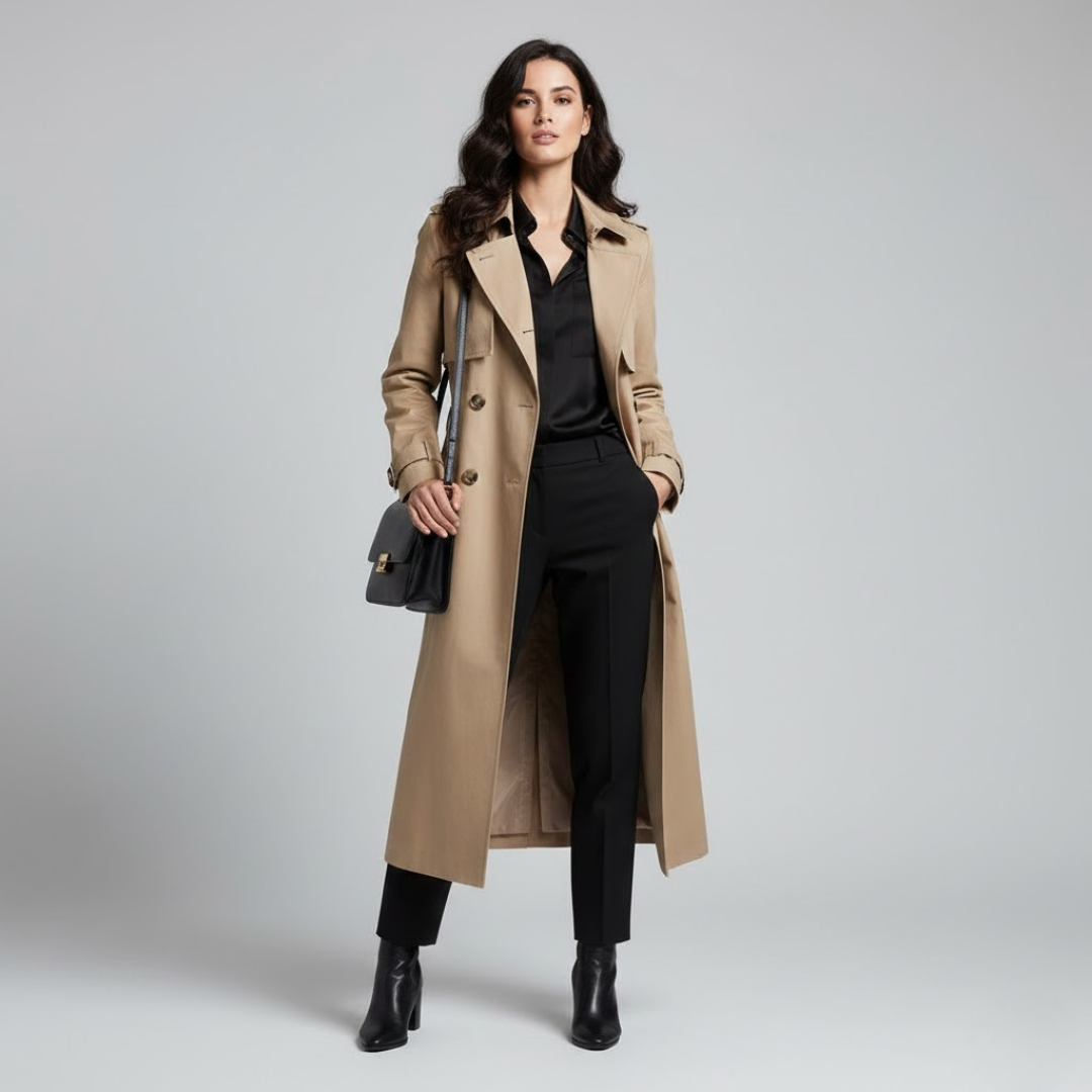 Beżowy trencz Terori