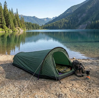 SoloCamp | Lightweight Camping Tent with Waterproof Fabric | Compact Shelter for Weather Protection Terori