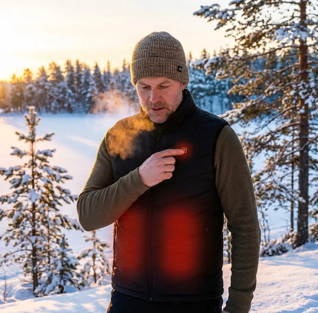 Outdoor Essentials | Heated Gilet with Ultra-Thin Carbon Fiber | Lightweight Layer for Cold Weather Comfort Terori