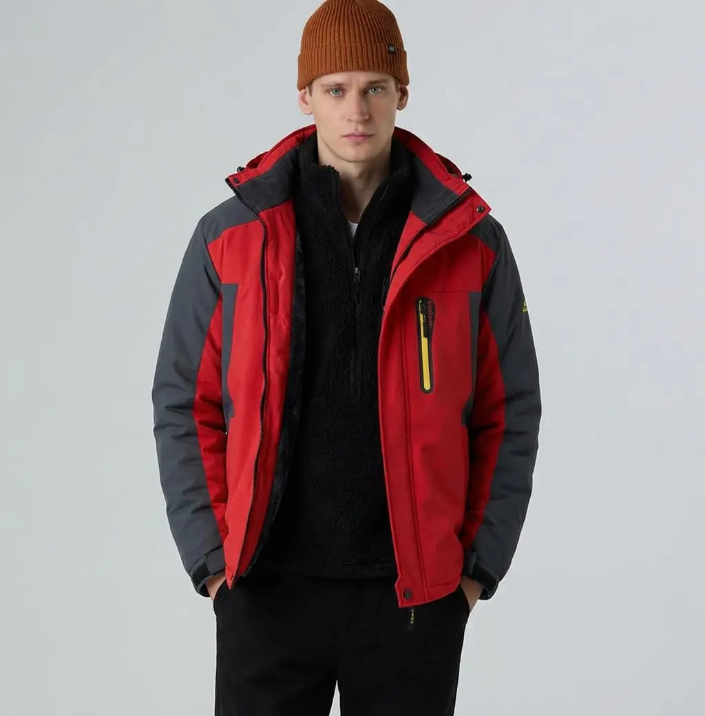 Outdoor Essentials | Men's Waterproof Parka Jacket with Fleece Lining | Insulated Coat for Cold Weather Comfort Terori