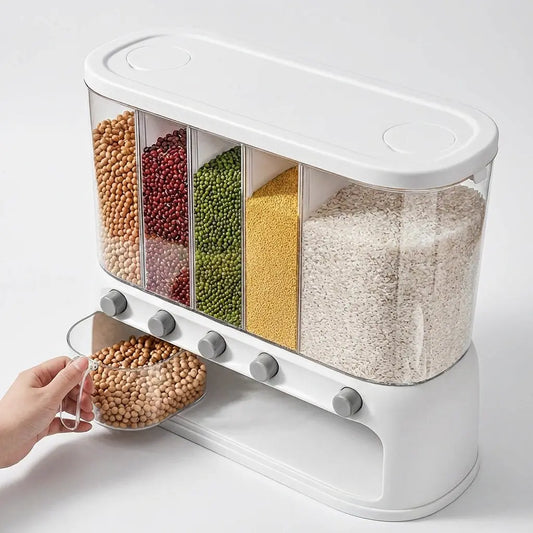 Grainara | Airtight Clear Food Storage Container with Five Compartments Terori