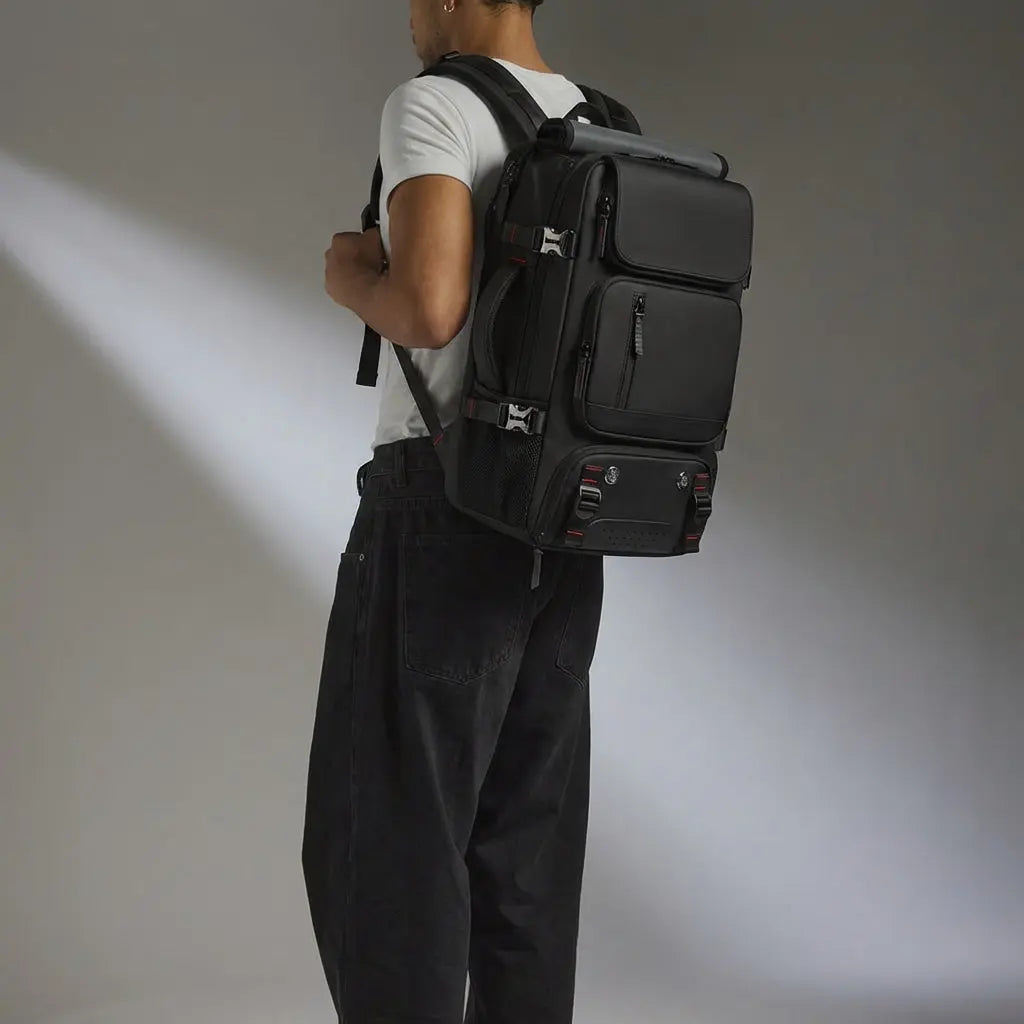 TravelCore | Waterproof Travel Backpack with USB Charging Port | Organised Storage for Commuting and Travel Terori