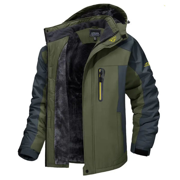 Outdoor Essentials | Men's Waterproof Parka Jacket with Fleece Lining | Insulated Coat for Cold Weather Comfort 0